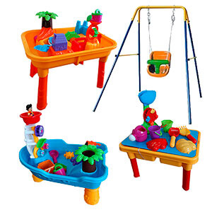 Детские столики для воды и песка, парты-мольберты